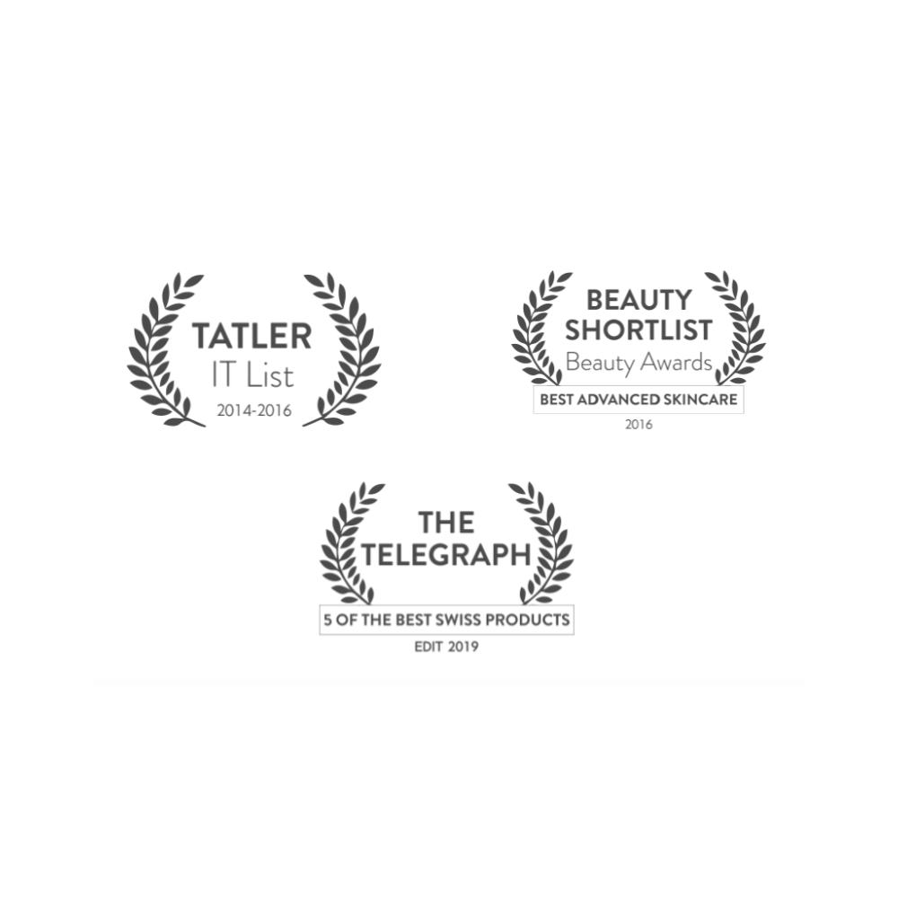 Set of awards and recognitions logos on a white background