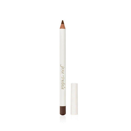 A mineral-based eye pencil with a soft formula, shown with cap off, against a white background.