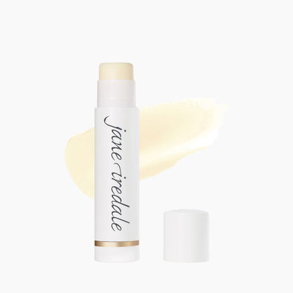Lip balm with 'jane iredale' branding on a white background